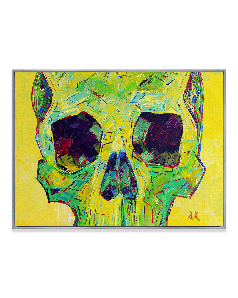 David Keenan Wall Art Nickel / 18" x 24" Alpha Skull