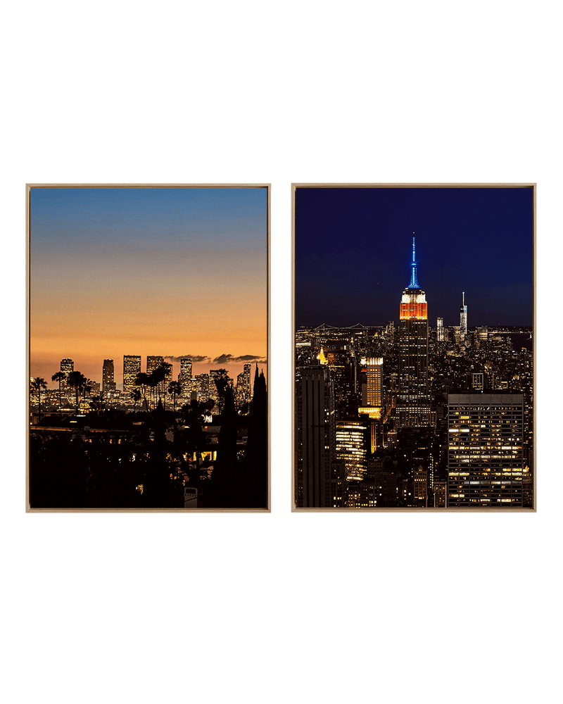 Alexis Adam Gallery Set Natural Wood / 18" x 24" Cityscape