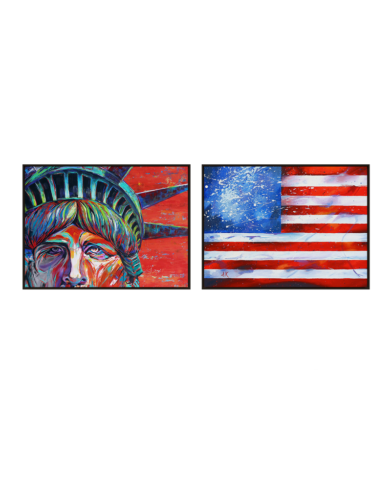 David Keenan Gallery Set Black / 18" x 24" Liberty