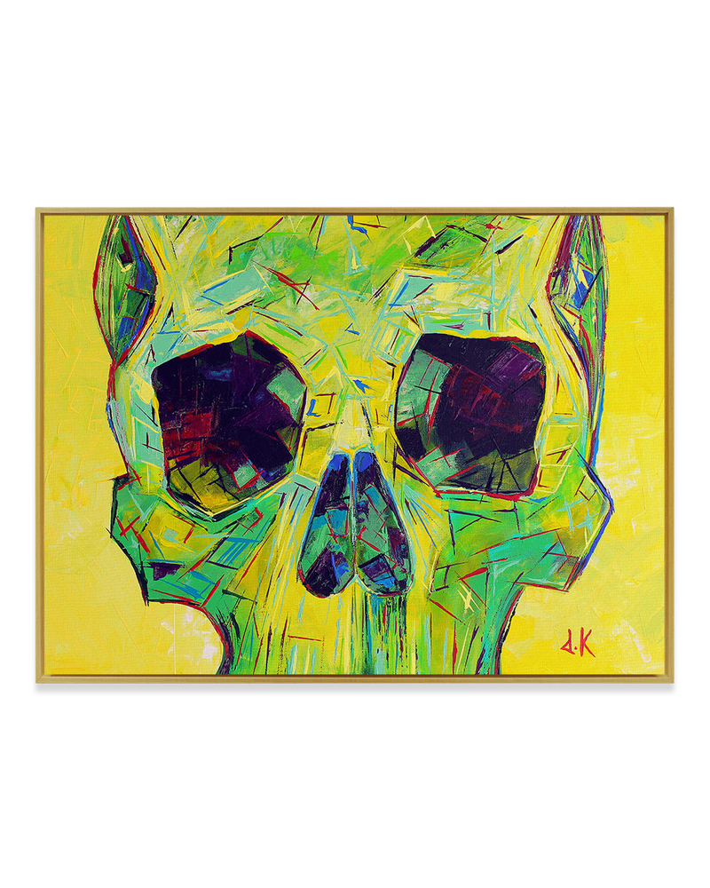 David Keenan Wall Art Brass / 18" x 24" Alpha Skull