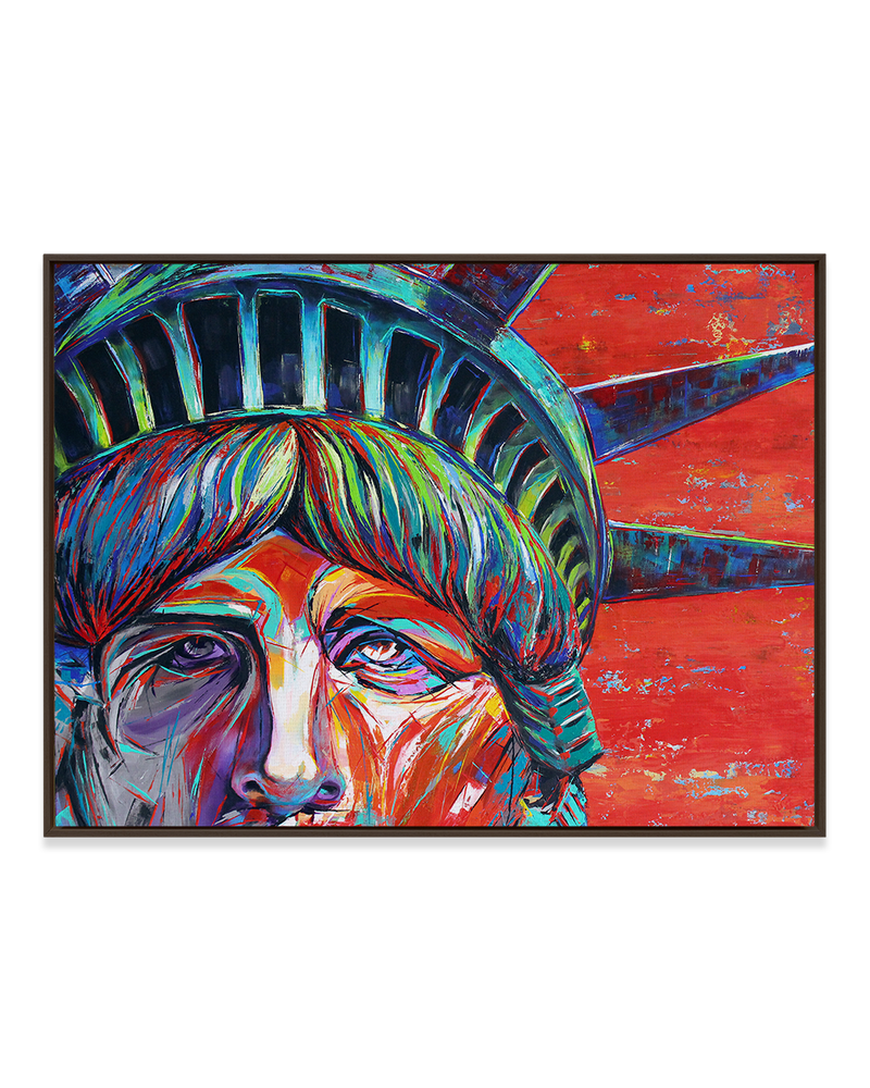 David Keenan Wall Art Dark Wood / 18" x 24" Loathing Liberty