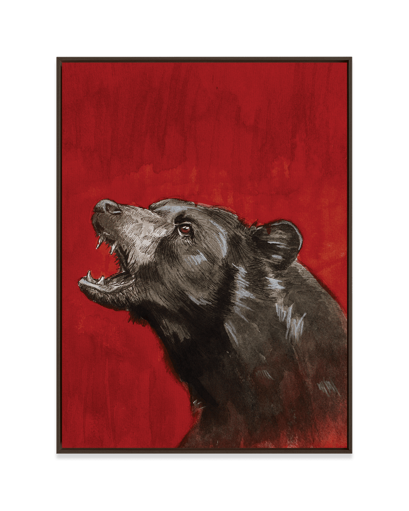 Kenny Eicher Wall Art Dark Wood / 18" x 24" Black Bear