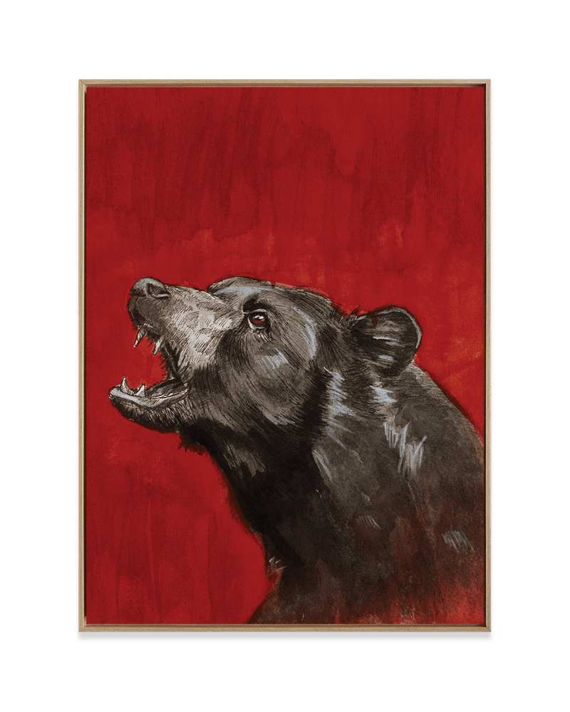 Kenny Eicher Wall Art Natural Wood / 18" x 24" Black Bear