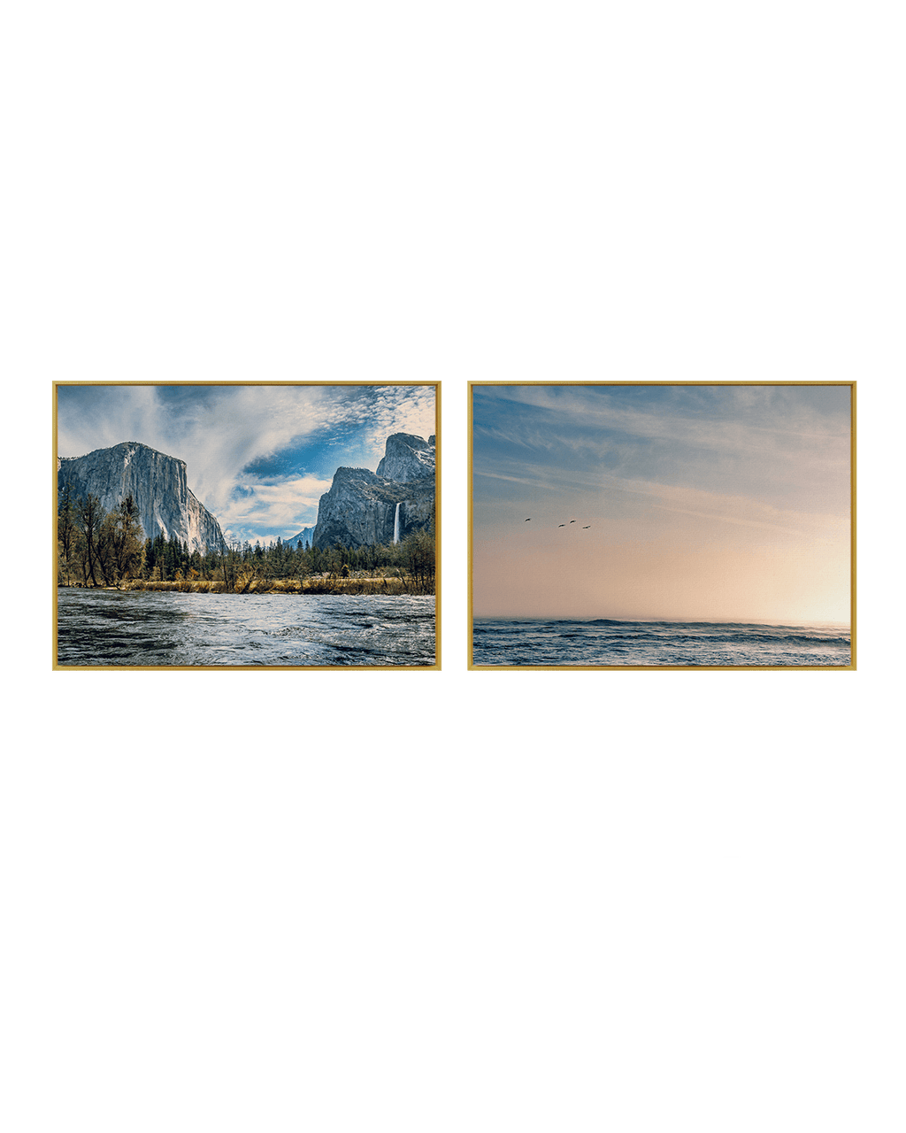 Kyle Sherry Gallery Set Brass / 18" x 24" Yosemite Sunset