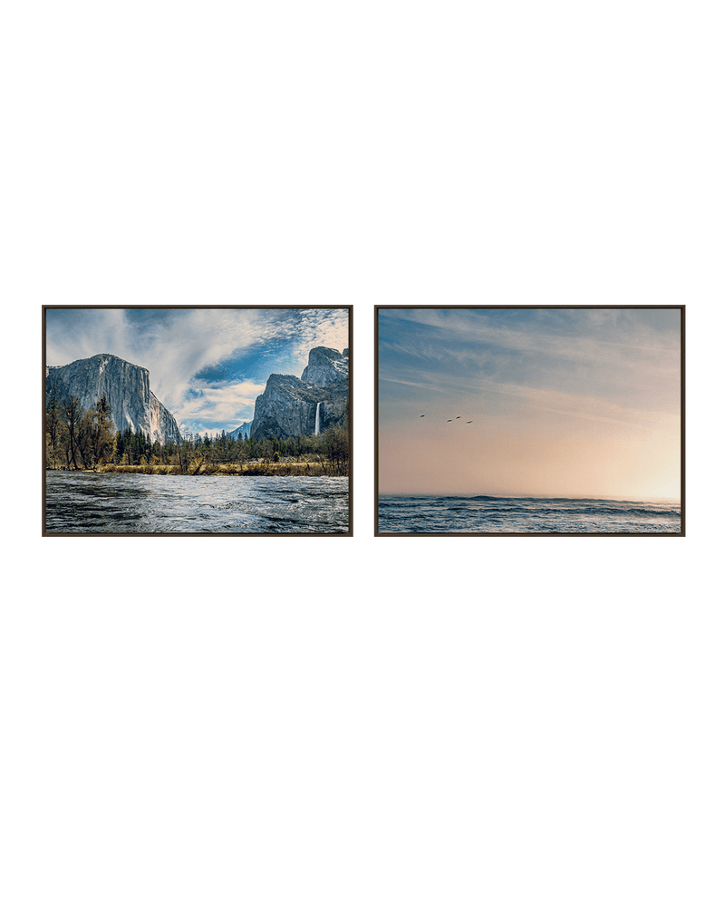 Kyle Sherry Gallery Set Dark Wood / 18" x 24" Yosemite Sunset