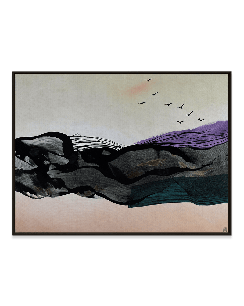 Novi Lim Wall Art Black / 18" x 24" Sunday Lazy Sunbathing