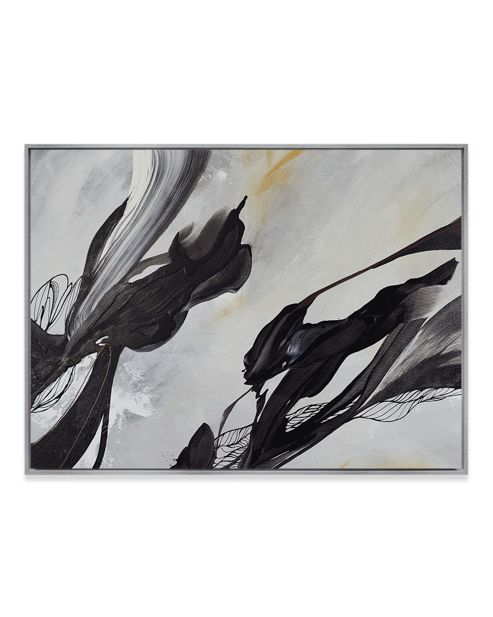 Novi Lim Wall Art Nickel / 18" x 24" Chrysanthemums in Bloom