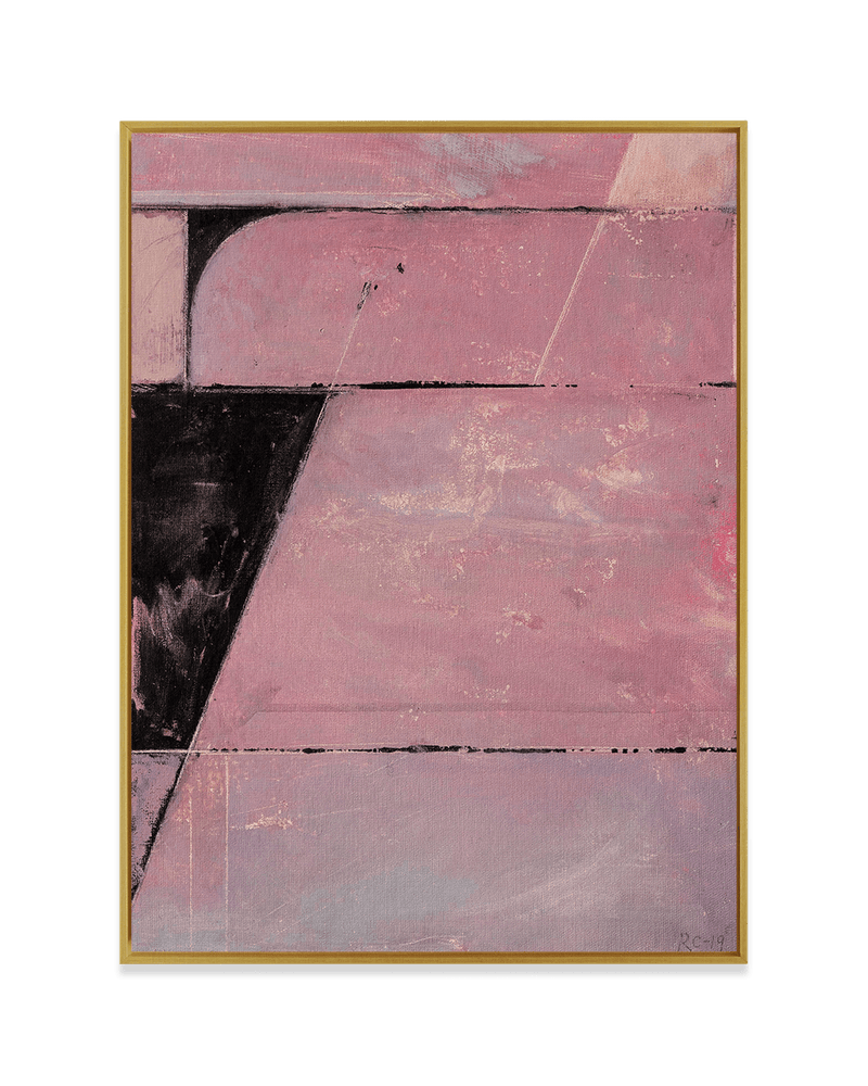 Ross Cunningham Wall Art Brass / 18" x 24" Composition in Black & Pink