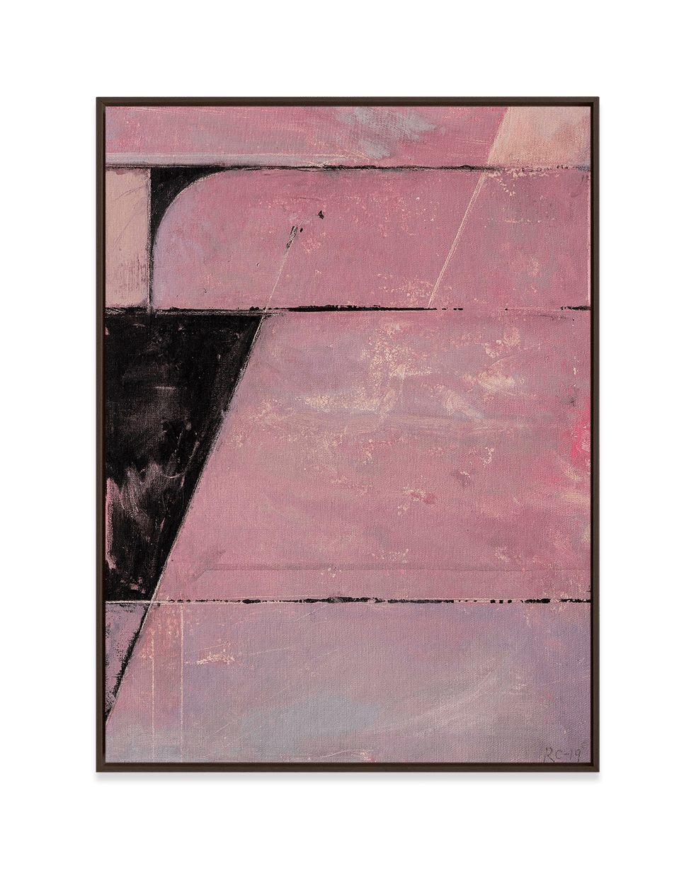 Ross Cunningham Wall Art Dark Wood / 18" x 24" Composition in Black & Pink