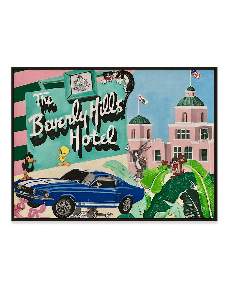 Sophie Mazarro Wall Art Black / 18" x 24" Beverly Hills Hotel