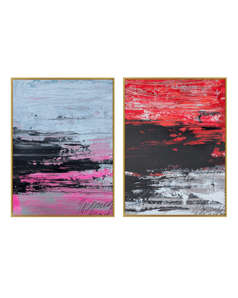Yasemen Asad Gallery Set Brass / 18" x 24" Pink Horizon