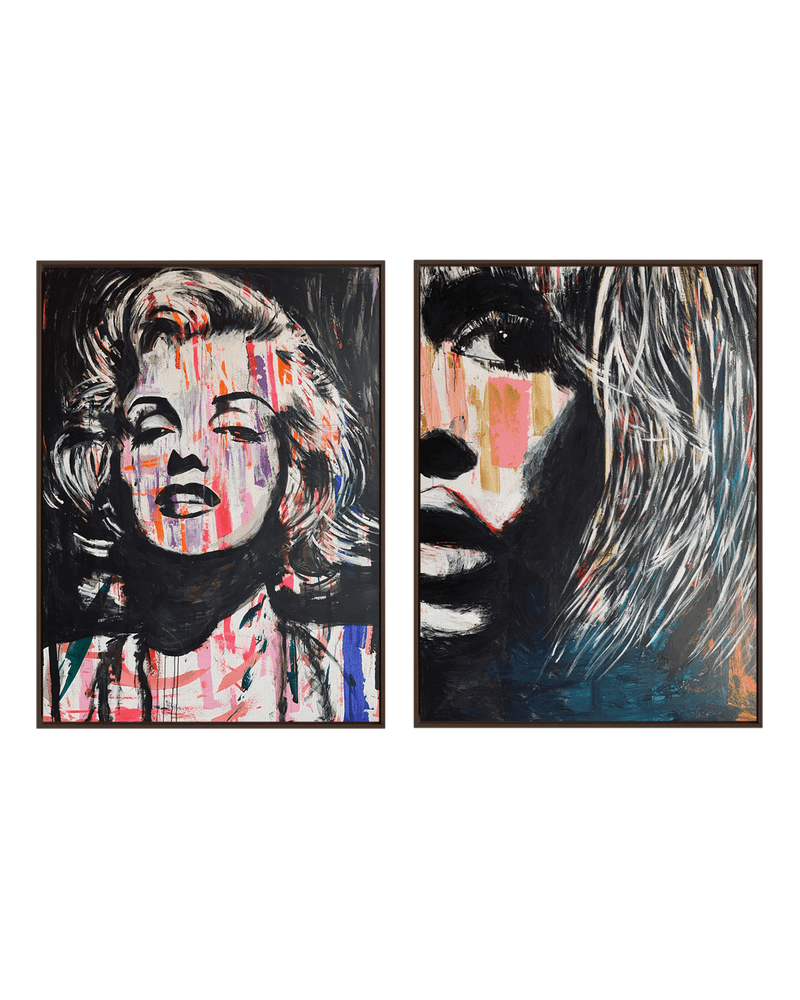 Yasemen Asad Gallery Set Dark Wood / 18" x 24" Pop Icons