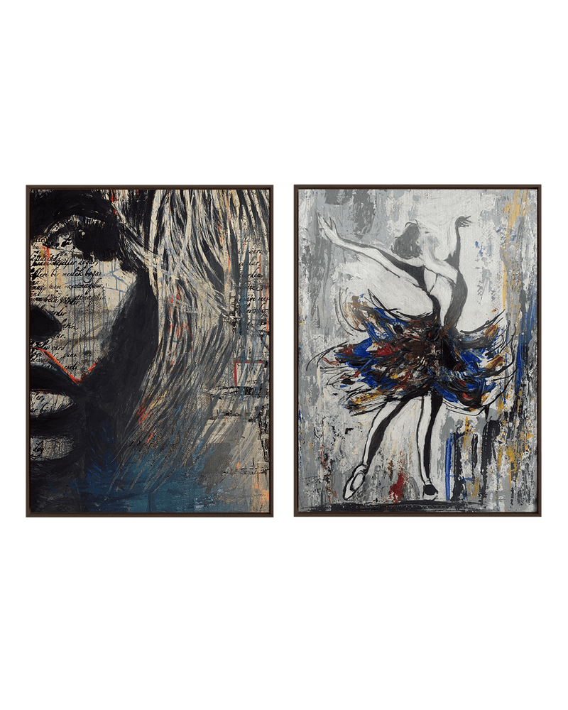 Yasemen Asad Gallery Set Dark Wood / 18" x 24" Pop Icons (Scripted Series)