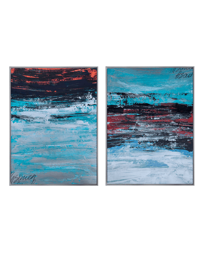 Yasemen Asad Gallery Set Nickel / 18" x 24" Blue Horizon