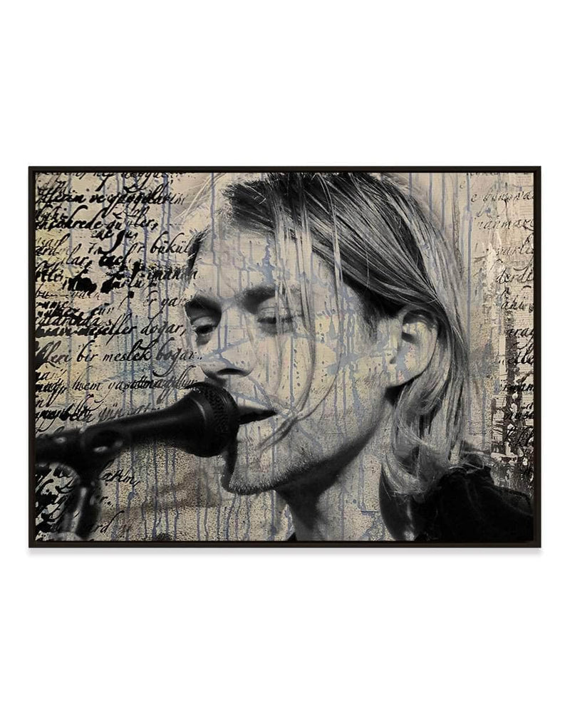 Yasemen Asad Wall Art Black / 18" x 24" Kurt Cobain (Scripted Series)