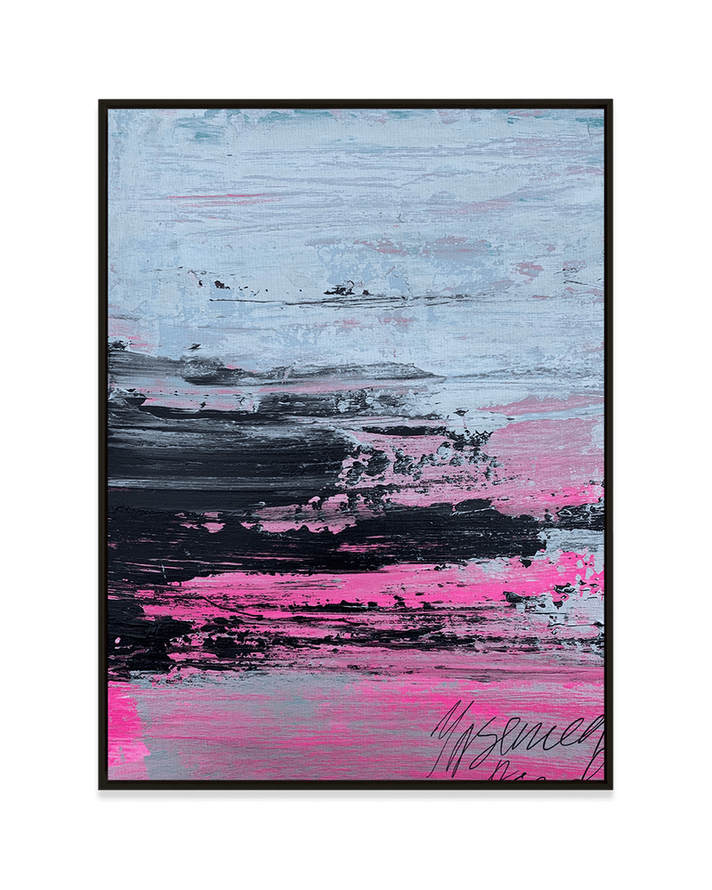 Yasemen Asad Wall Art Black / 18" x 24" Pink Seas