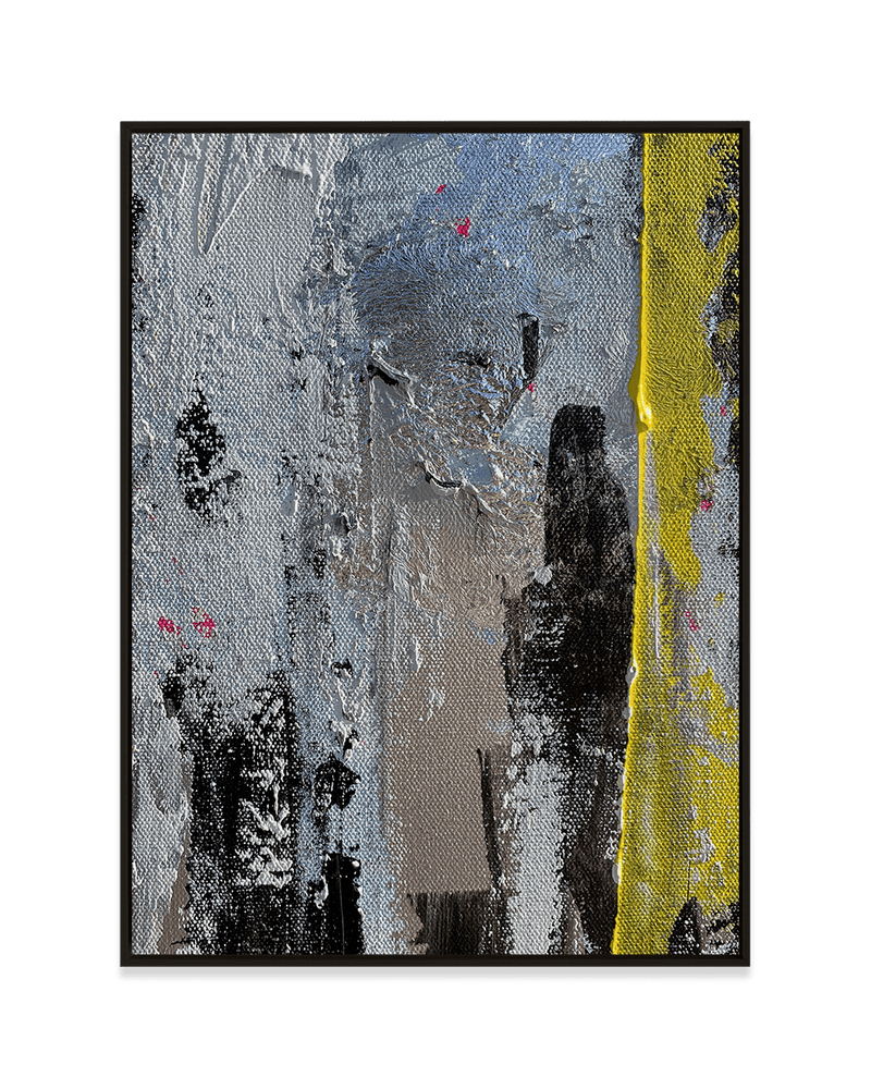 Yasemen Asad Wall Art Black / 18" x 24" Yellow Tension