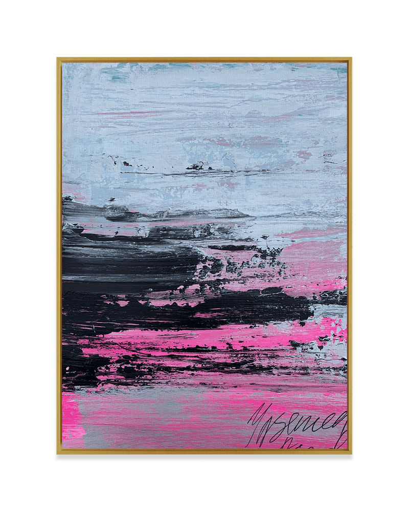 Yasemen Asad Wall Art Brass / 18" x 24" Pink Seas