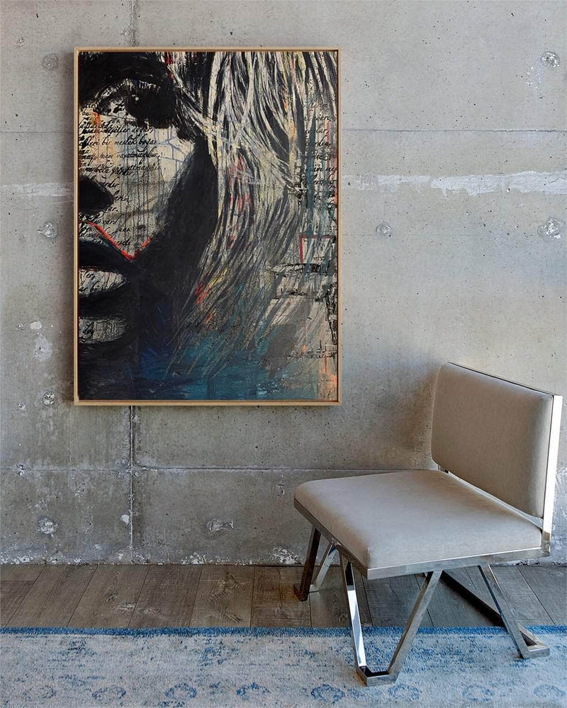 Yasemen Asad Wall Art Brigitte Bardot (Scripted Series) in Blue