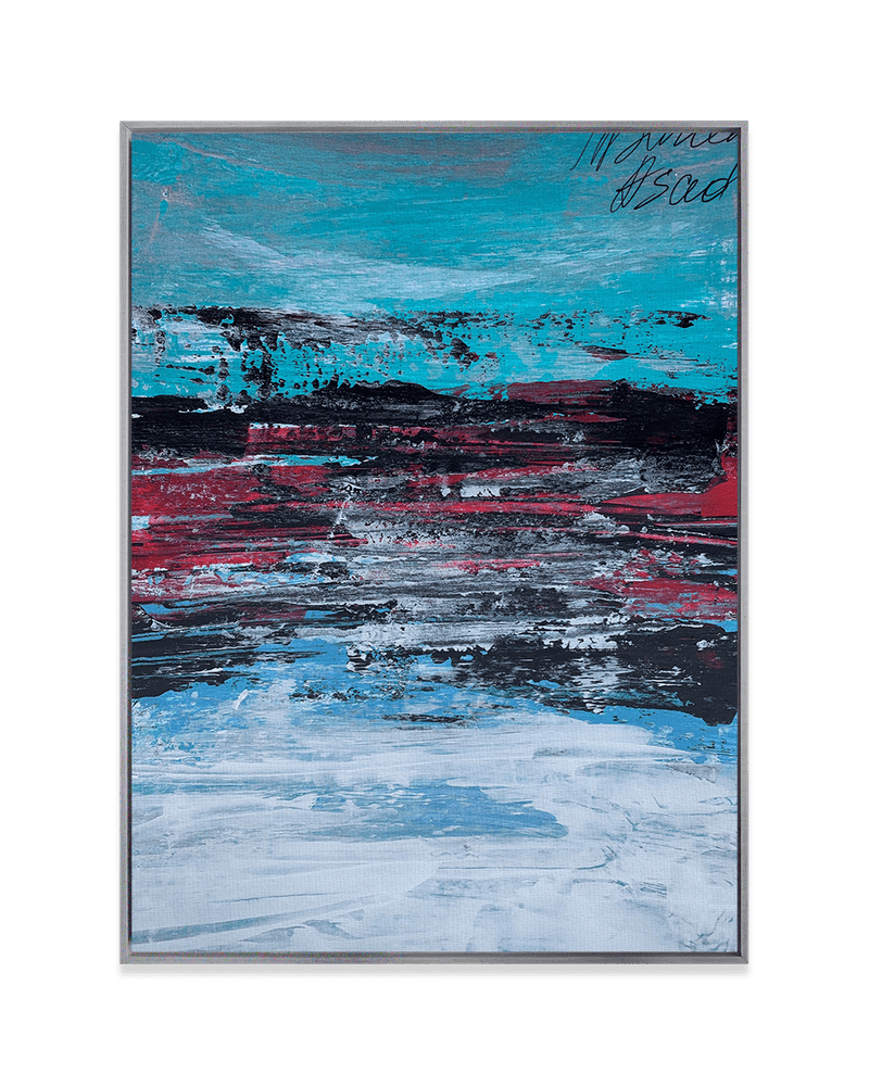 Yasemen Asad Wall Art Nickel / 18" x 24" Blue Seas
